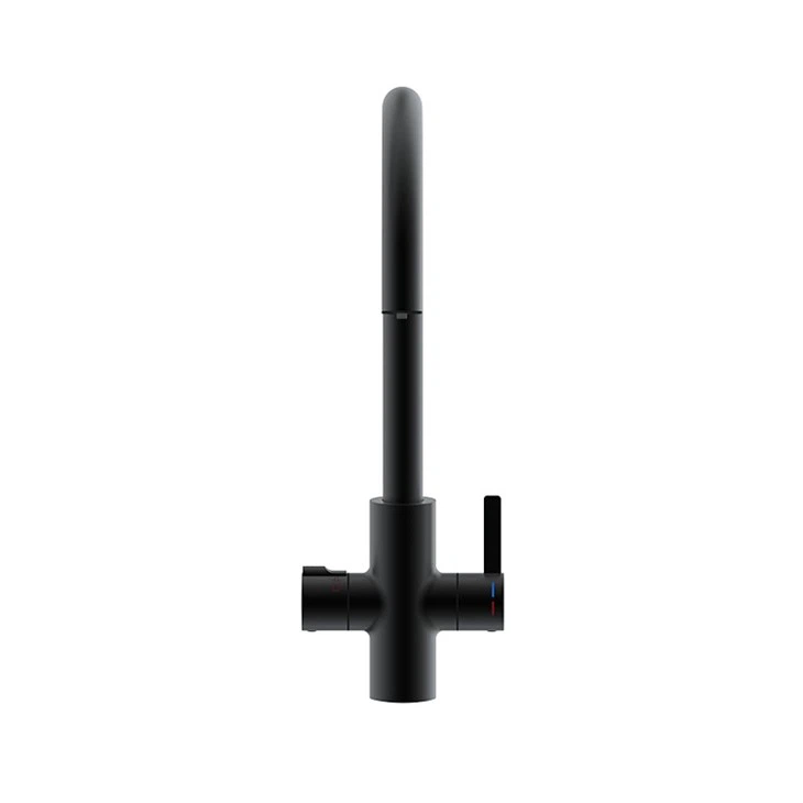 hot water tap black