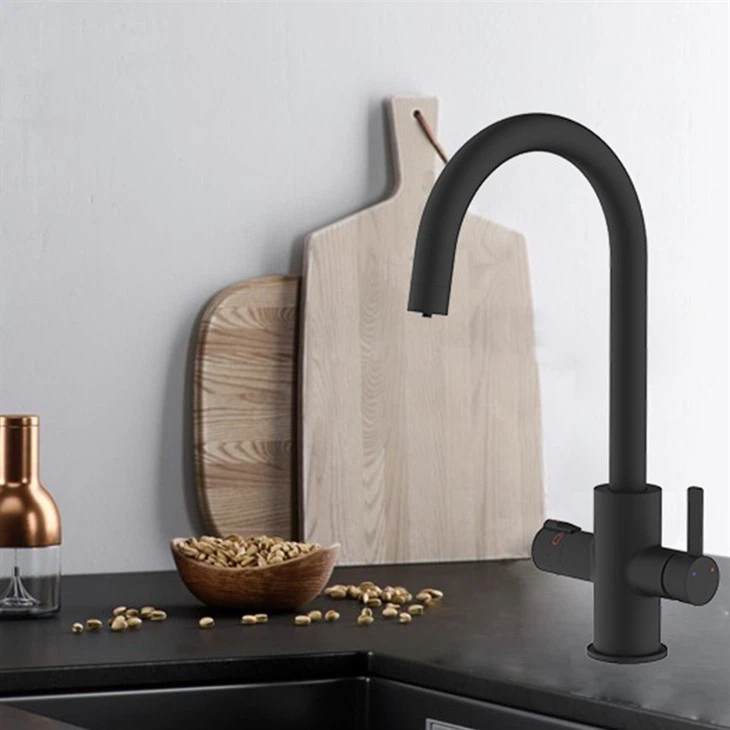4 in 1 boiling water tap black